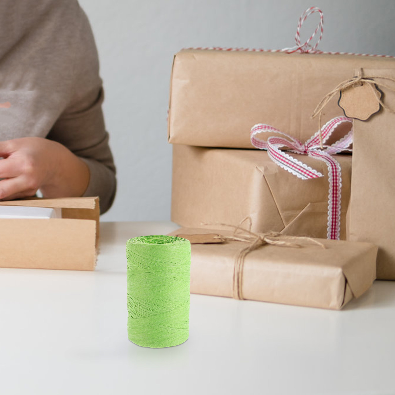 Papercraft Supply Ribbon - Cinta de papel de rafia de