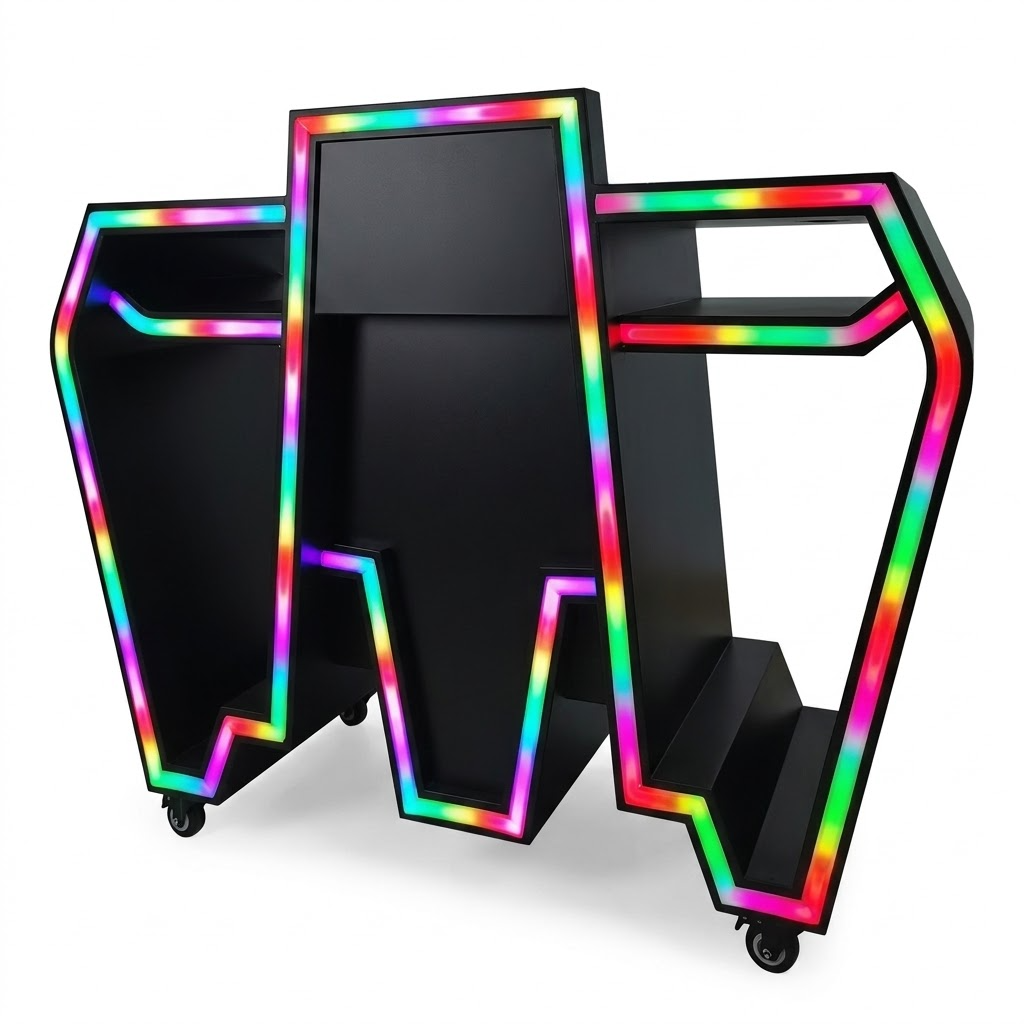 Mesa de DJ de Metal Personaliz - Event Suppliers reseña y precio