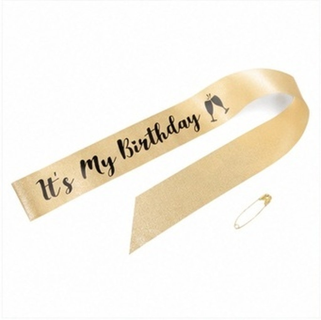 1 unidad de fajín para fiesta  - Birthday Sash Glitter reseña y precio